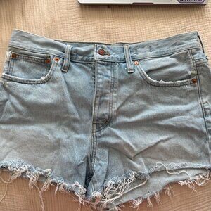 Madewell Relaxed Denim Cutoff Shorts – Light Wash, Size 29